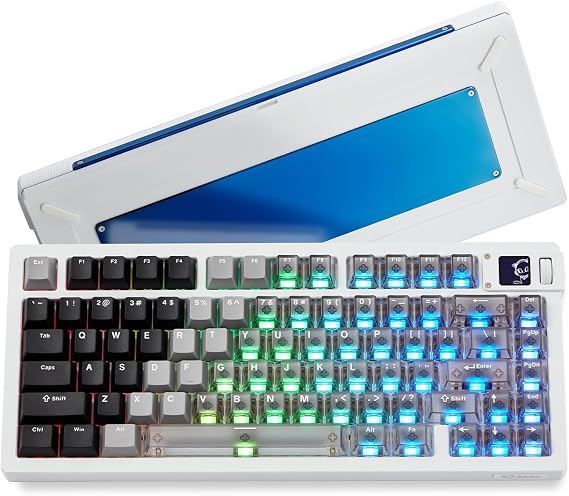 Akko MOD007 V5 HE Wired Rapid Trigger Gaming Keyboard Quick Release Aluminum Wired Keyboard with Personalized Screen Aluminum Plate White Astrolink Switch