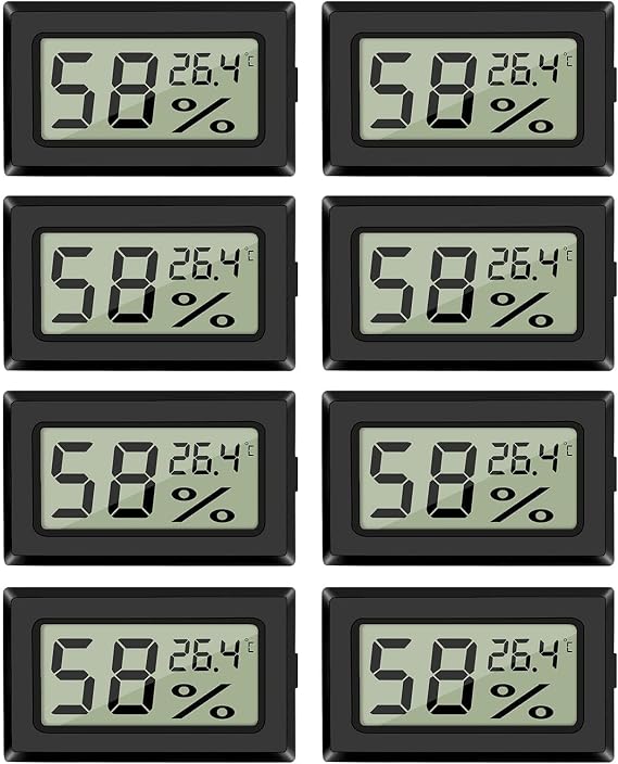 EEEKit 8 Pack Digital Thermometer Hygrometer, Indoor Temperature Humidity Sensor Monitor for Home Office, Celsius