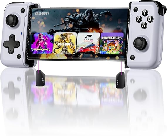 EasySMX M05 ゲームパッド Android Type-C ハンドヘルド ストレッチ ハンドル クラウドゲーミング Bluetooth スイッチ ストリーミング Hongmeng iPhone 15 オリジナル ゴッドシミュレータ マッピング type-c ポート ホワイト