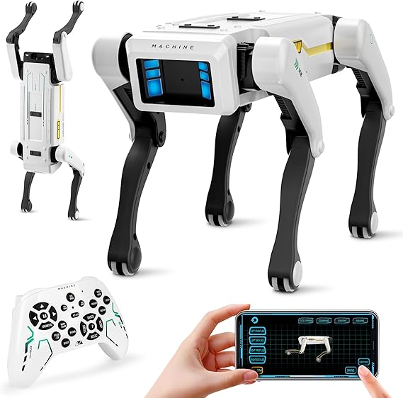 Akıllı Robot Köpek - Ses Kontrollü Etkileşimli STEM Evcil Hayvan, 30+ Eylem ve APP Programlama, 6 Yaş ve Üzeri Çocuklar için Dayanıklı Tasarım (iOS/Android ile uyumlu)