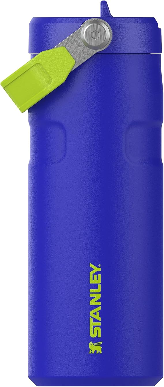 Stanley 1913 Flip Straw Water Bottle With Straw 0.47L - Cobalt Chartreuse