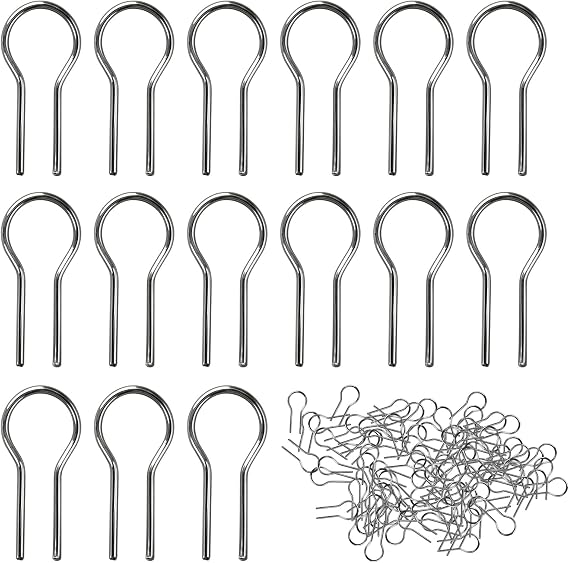 High Temperature Nichrome Wire Jump Rings, 100pcs Pottery Hooks Pottery Kiln Accessories, R-Shaped Hanger Burning Hooks, High Temperature Jump Ring for DIY Pendant Ceramic Ornaments Fusing in Glass