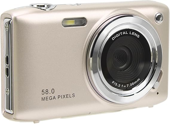 Digital Camera FHD 58MP 4K Digital Point and Shoot Camera with 2.88 Screen 16X Zoom Timed Selfie Tripod Screw Mount Anti-shake for Boys