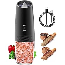 Rechargeable Salt Pepper Mill, 5 Stage Grinding Adjustment, 135 Ml Large Chamber, Long Charging Life, Automatic Working Feature, Led Light Design, Electric Automatic Salt Pepper Coffee Spice Grinder