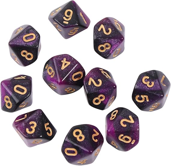 10個 10面 サイコロ D10 多面体 テーブルゲーム用 パブクラブ用品 Rpg テーブルボード マルチカラーセット