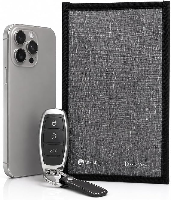 Faraday Pouch for Phone & Car Keys - RFID Signal Blocker Bag for Key Fobs