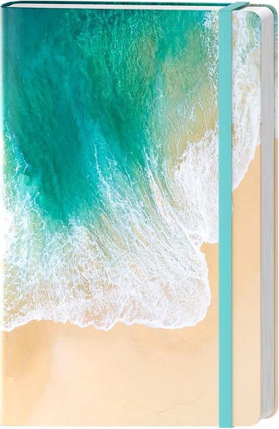 A5 Hardcover Lined Journal Notebook, 160 Pages Beach