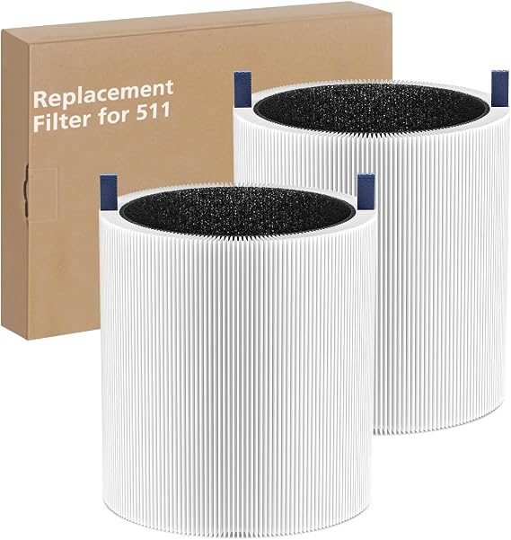 2 Pack 511 Replacement Filter for Blue Air Blue Pure 511 Air Purifier True H13 HEPA Filter Compatible with Activated Carbon Filters