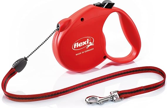 Flexi Basic Standard Cord Red Medium 5m Retractable Dog Leash/Lead for dogs up to 20kgs/44lbs