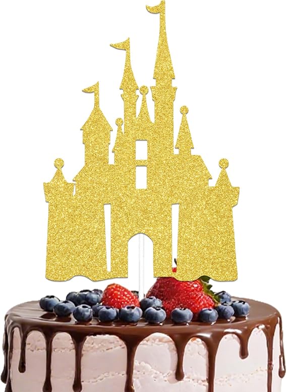 Funny Castle Cake Topper Funny Princess Birthday Decorations Castle Theme Cake Decorations for Baby Shower Birthday Party Supplies