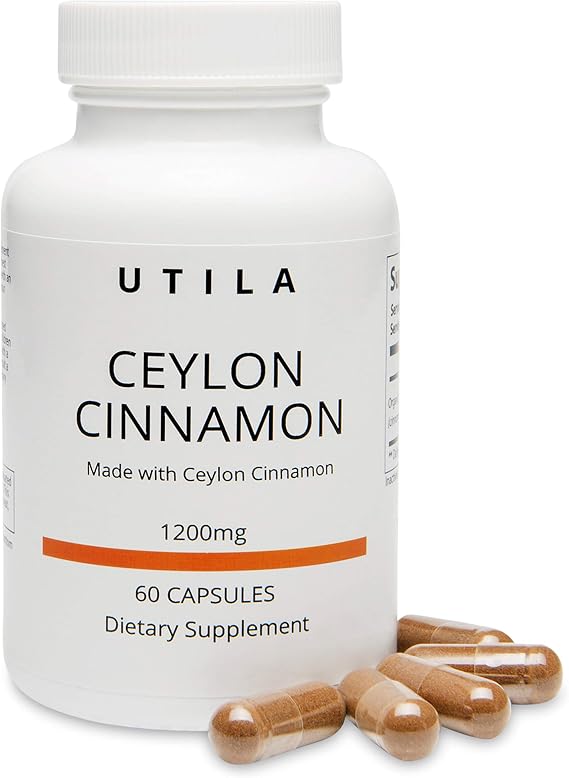 Ceylon Cinnamon Powder, Ceylon Cinnamon 600mg 60 Capsules per Capsule