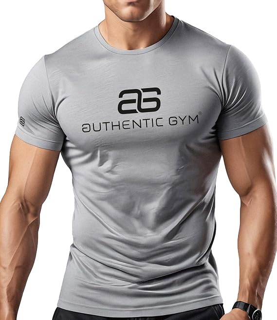 Men's Quick Dry Short Sleeve Sports T-Shirt Grey