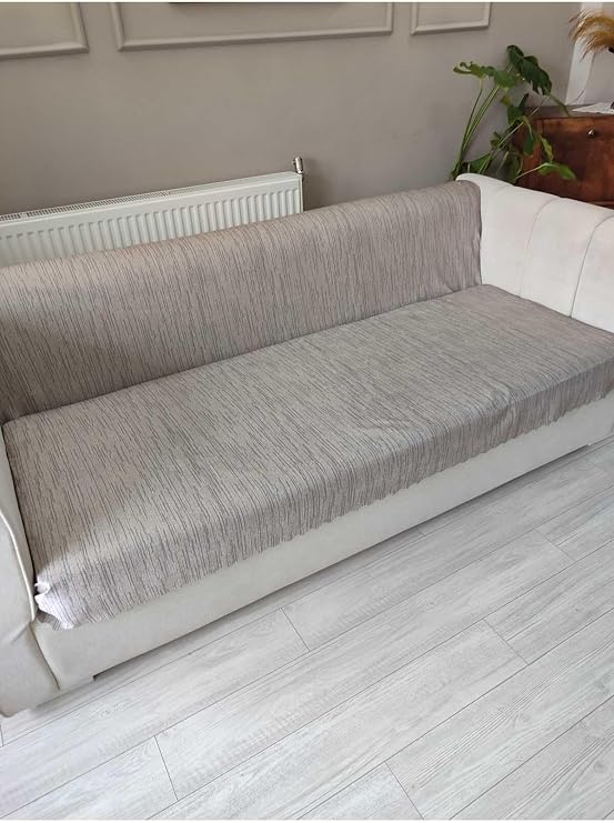 KOLTUK ÖRTÜSÜ SÜNGERLİ KAYMAZ Ekru 170 x 210