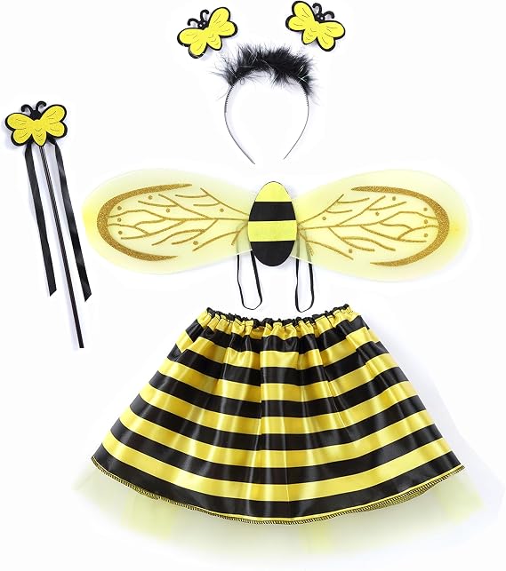 Seawhisper Girls Dress Up Costume Set Ladybug Bee Butterfly Fairy Ages 3-6