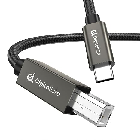 DigitalLife FlexMIDI Vortex USB-C to USB-B MIDI Cable (2 m 1 Piece)