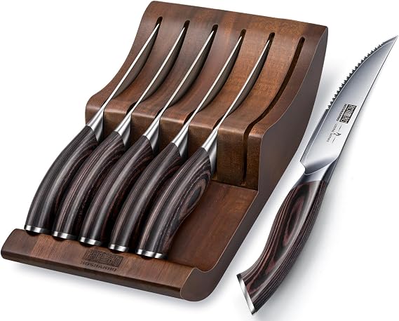 HOSHANHO Meat Knife Set 7 Pieces, Knife Set 11.5 cm