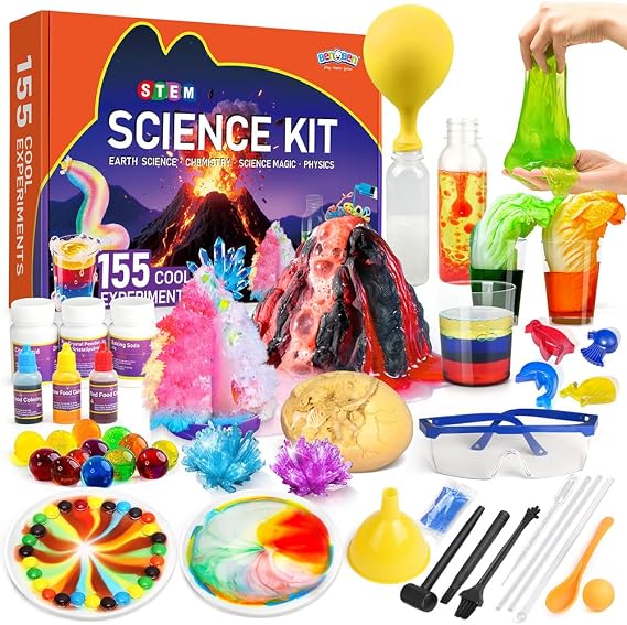 BenBen 155+ Science Experiments for Kids Age 6 7 8 9 10, Fun Science Kits