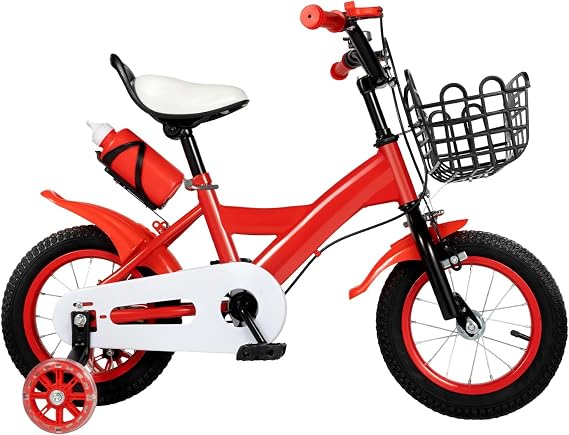 12 Inch Kids Bike Bicycle Boys Girls With Training Wheels Red