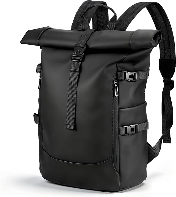 Unisex Rolling Backpack, 17 Inch Portable Backpack for Men and Women