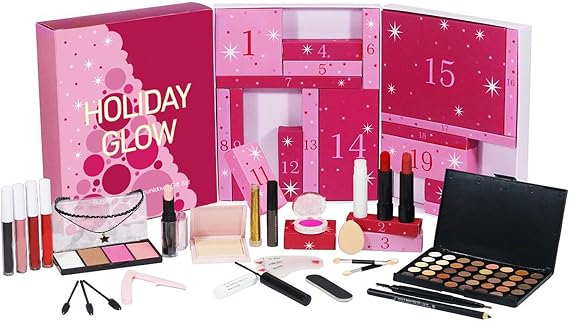Make Up Advent Calendar 2025 24 Days Beauty Advent Calendar for Women Christmas Countdown Calendar Filled with Makeup Kits