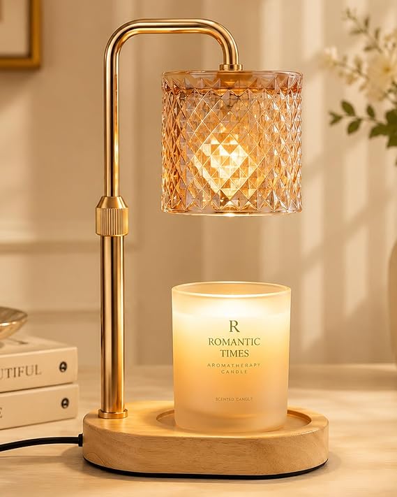Candle Warmer Lamp Height Adjustable, Christmas Birthday Gifts for Women [Energy Class F]