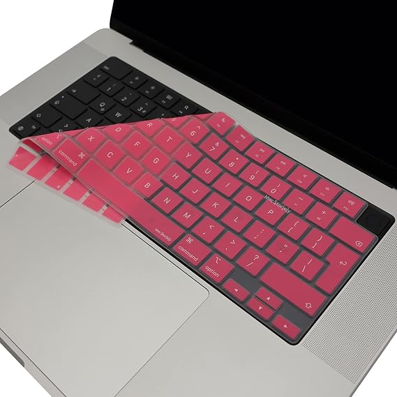 McStorey MacBook UK İngilizce Klavye Koruyucu ISO Ters L Enter M1-M5 | A2681 A3113 A3240 A3449 A2941 A3241 A2442 A2779 A2992 A2485 A2991 | Keyboard Cover Touch ID Açık Pembe