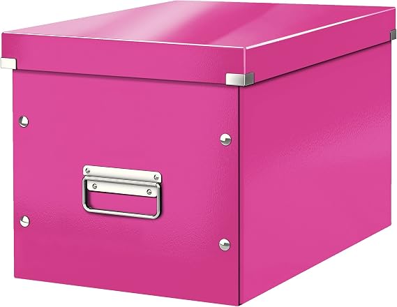 Leitz 61080023 Wow C&S Kutu Küp Büyük Boy, Metalik Pembe