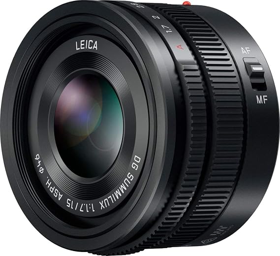 Panasonic H-X015E Leıca Dg Summılux 15 Mm F1.7 Asph. Objektif (Sabit Odak Uzaklığı Objektif, Görüntü Açısı 72°, Filtre Boyutu 46 Mm) Siyah