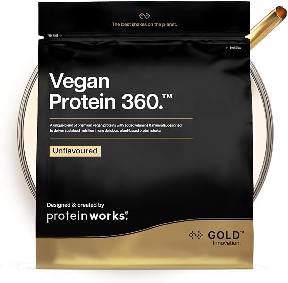 Protein Works | Vegan Protein 360 - Gold, Unflavoured, 500g
