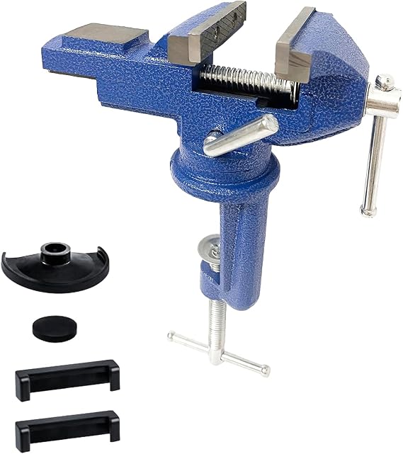 Table Vise 80mm Bench Vice Adjustable Bench Clamp with 360 Degree Rotated Swivel Base for Workbench Workshop Factory