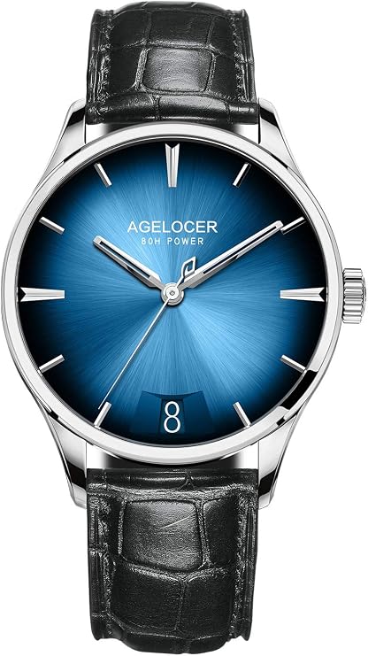 agelocer Men's Ultra Thin Automatic Mechanical Colour Gradient Dial Calendar Watch (NK_4204A9)