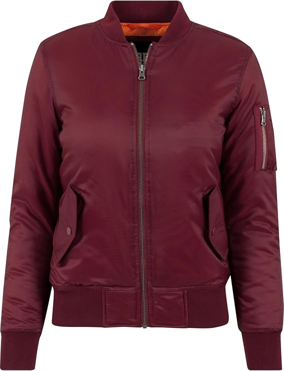 Urban Classics Women's Basic Bomber Jacket Women's Bomber Jacket Black Basics Streetwear
