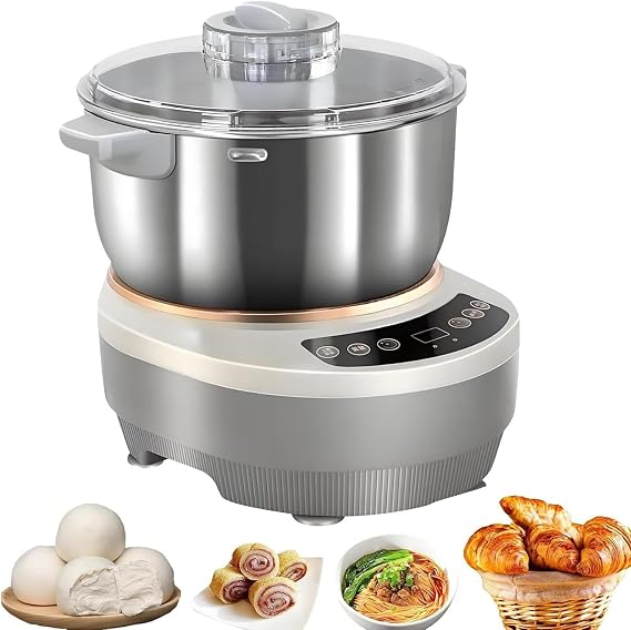 Electric Dough Maker with Ferment Function,200w Dc Copper Motor And 140-170rpm Speed,5l/7l Dough Mixer Machine,Tabletop Split Design Dough Mixer,for Bread,Pizza,Pancake,Dumpling Dough And Sourdough 5L