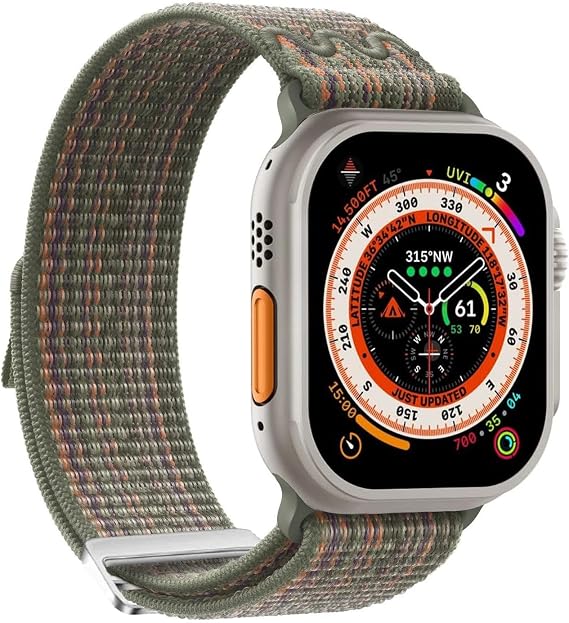 Microsonic Apple Watch Series 12 46mm Kordon Terra Strand Koyu Yeşil [Watch Series 12 46mm ile Uyumlu]