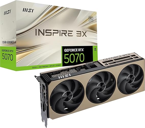 MSI GeForce RTX 5070 12G INSPIRE 3X OC Graphics Board VD9069