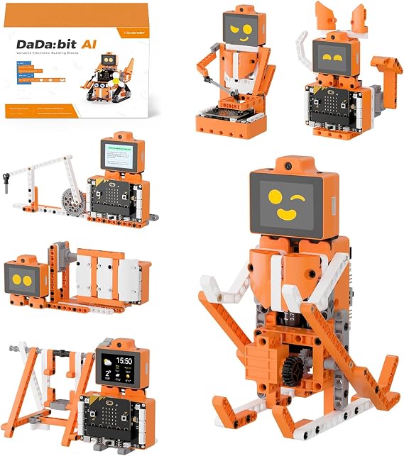 Robot Building Kit STEM Education AI Vision Voice Control Graphical Coding