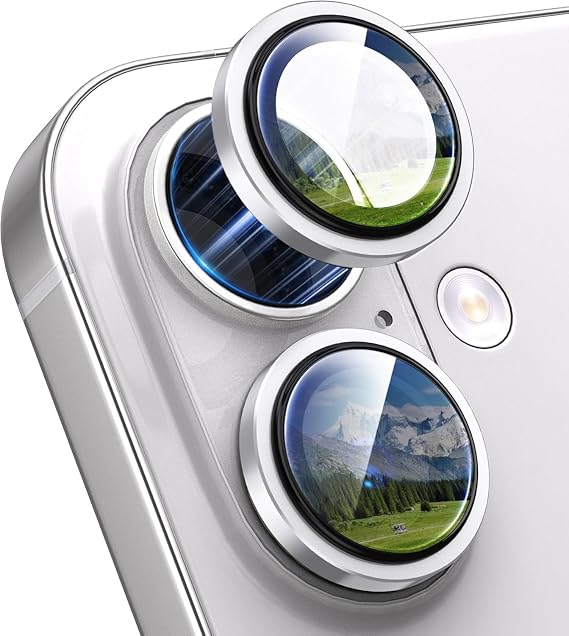 MADNOVA Apple iPhone 17 için Kamera Koruyucu İphone Alüminyum Alaşım Çerçeveli Tempered Glass iPhone Kamera Lens Koruyucu (GÜMÜŞ)