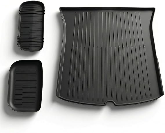 Trunk Mat Fit For New Tesla Model Y Juniper Boot Liner Accessories 2025/2026, Odorless Dog Friendly Heavy Duty Car Mats, All Weather Waterproof Non Slip Cargo Liner