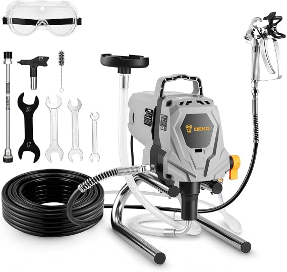 1010w スタンドエアレスペイントスプレー、3000psi高効率電動エアレススプレー、延長ロッドとクリーニングキット付き、家の塗装、家具、壁、フェンス、diyプロジェクト用のペイントスプレー。