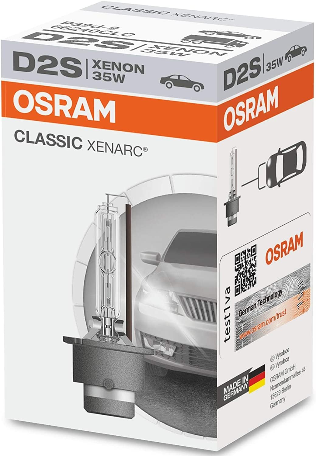 Osram Bulb Classic Xenarc D2S 35W Xenon 66240CLC [Energy Class A]