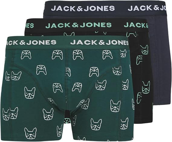 JACK & JONES Jacdenim Dog Trunks 3 Pack Jacdenim Dog Trunks 3'lü paket Erkekler