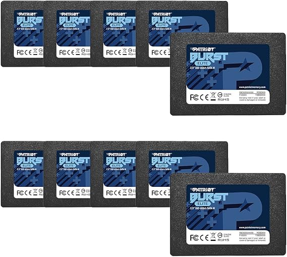 Patriot Burst Elite SATA 3 120GB SSD 2.5" Solid State Drive - 10 Pack