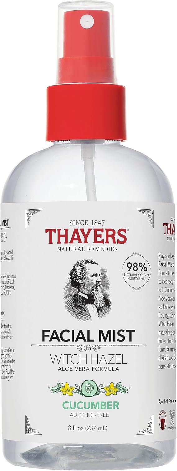 Thayers Witch Hazel Gentle Facial Mist Cucumber Toner Lotion with Organic Aloe Vera 237ml