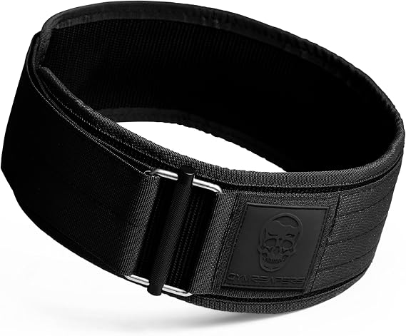 Gymreapers Quick Locking Weightlifting Belt for Bodybuilding, Powerlifting, Cross Training - 4 Inch Neoprene with Metal Buckle - Adjustable Olympic Lifting Back Support