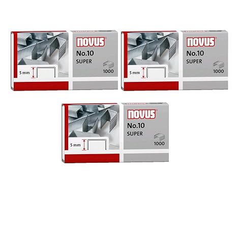 Novus Staples No.10 1000 Per Pack for B 10 FC, 10 FC Professional, 10 Professional, 100EL, 10EL, 1000er Päckchen | No. 10 super, 1