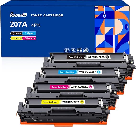 207A Toner Cartridge Combo Pack Replacement for HP W2210A 4Pack