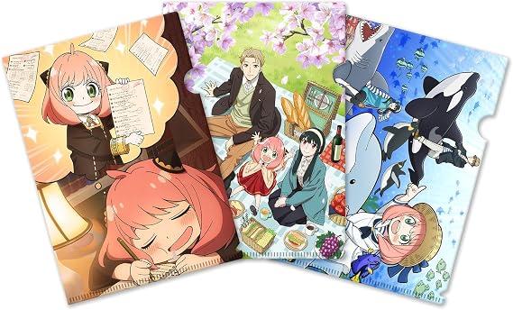 Crunchyroll - Spy x Family - Clearfile Set Films - (Pack of 3) - Original & Licensed Colourful Yellow