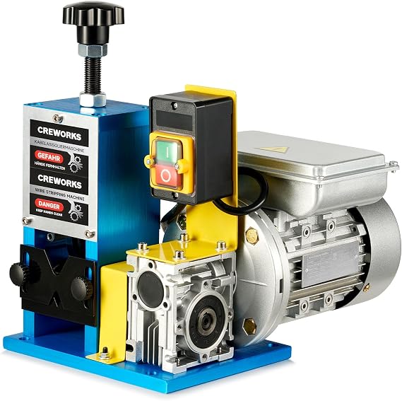 CREWORKS Electric Wire Stripping Machine 180W 0.3cm-25mm Automatic Wire Stripping Machine with 5 Channels for Copper Recycling