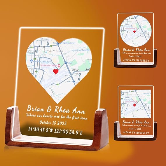 Personalized First Date Map - Custom Location Map - Where We Met