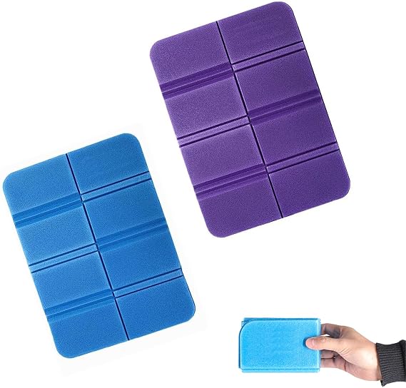 2Pcs Moisture-Proof Folding Seat Mat,Folding Foam Sit Mat Thermally Insulated Folding Seat Pad,Portable Waterproof Outdoor Cushion Foldable Sit Mat for Outdoor Camping Park Picnic Hiking Playground